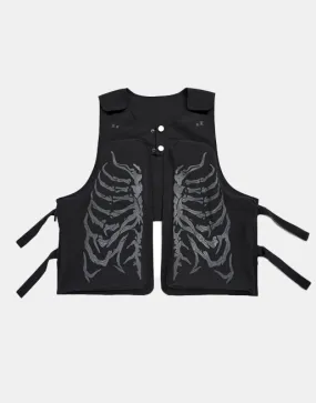 Skeleton Print Vest