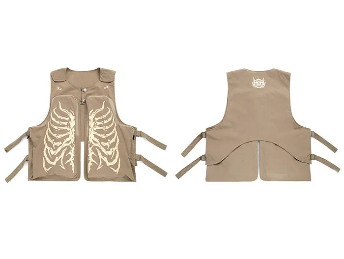 Skeleton Print Vest