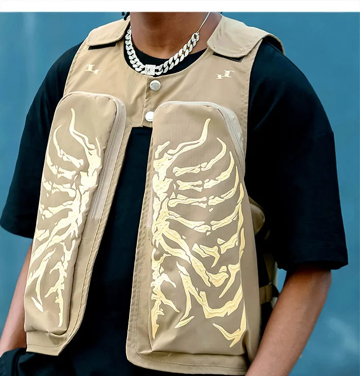 Skeleton Print Vest