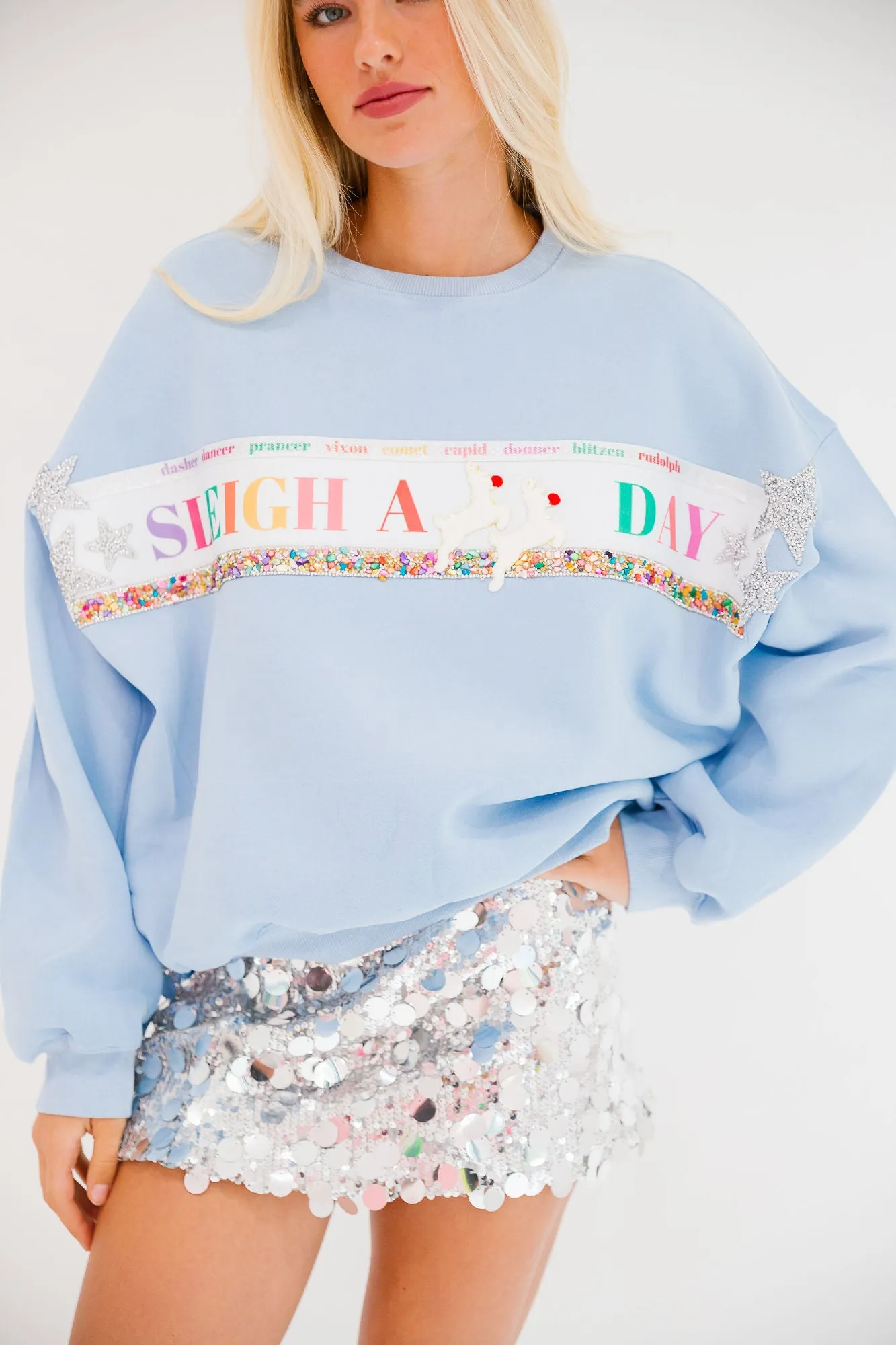 SLEIGH ALL DAY BLUE PULLOVER