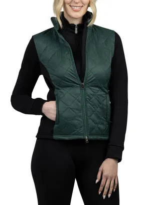 Slim Fit, Forest Green and Black Quilted Jacket - Final Sale