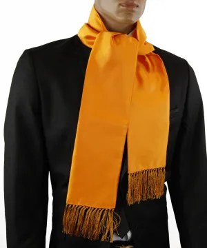 Solid Russet Orange Tuxedo Men's Scarf