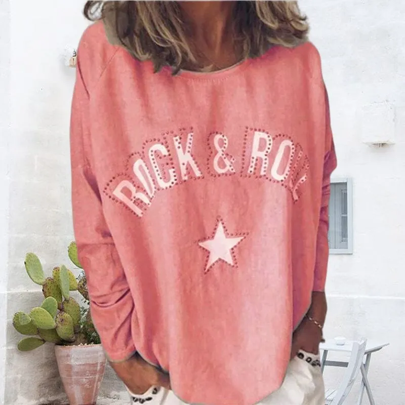 Star Crew Neck Long Sleeve T-Shirt