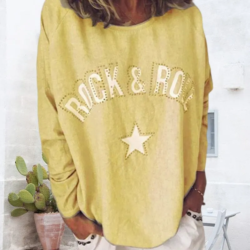 Star Crew Neck Long Sleeve T-Shirt