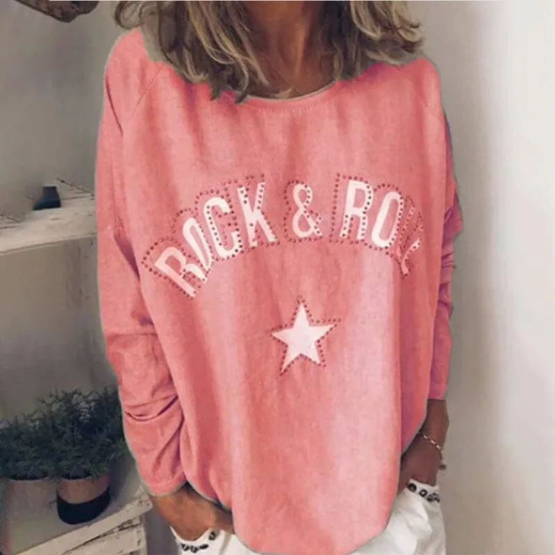 Star Crew Neck Long Sleeve T-Shirt