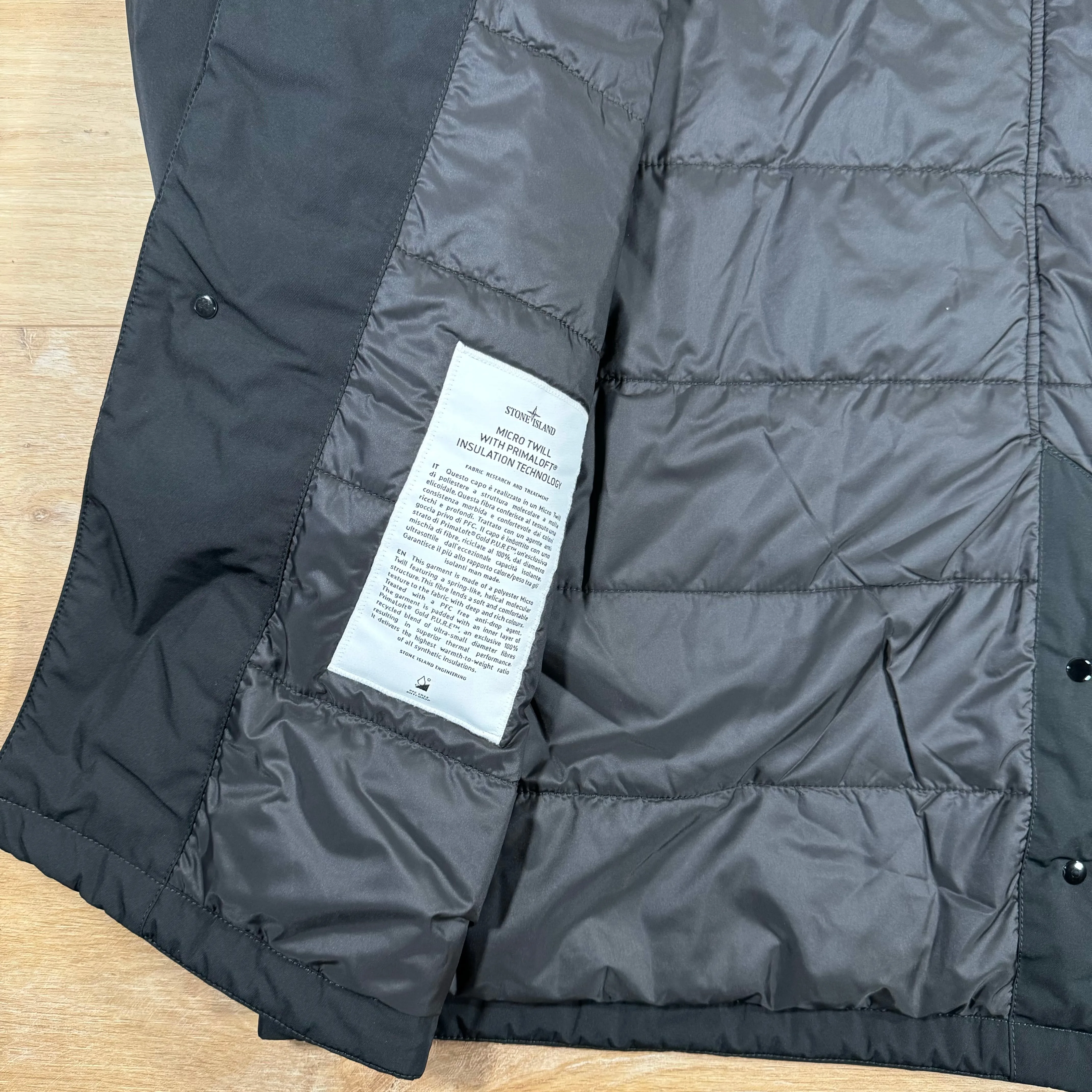 Stone Island Micro Twill Parka Jacket in Black