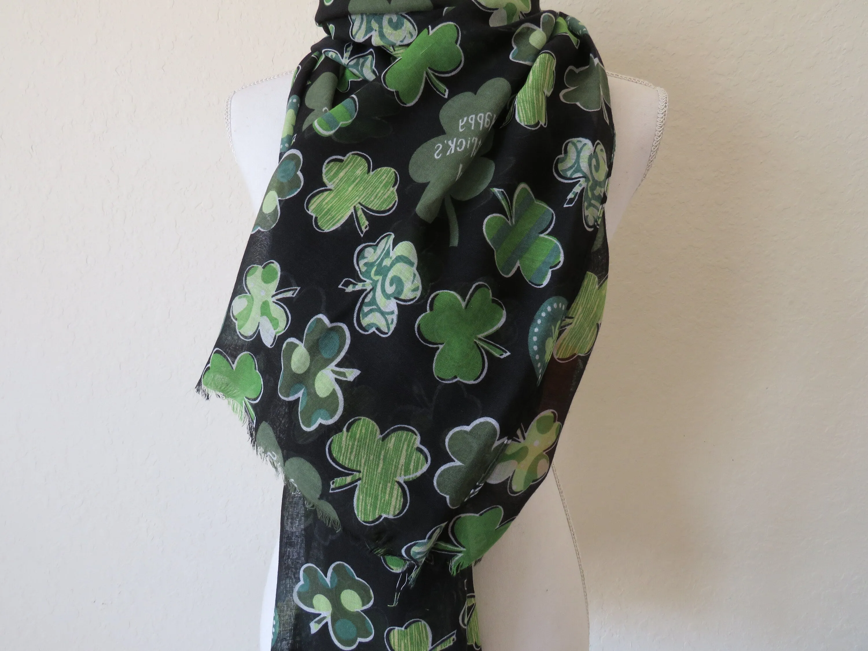 ST.Patrick's Day scarf/Personalized Embroidered scarf