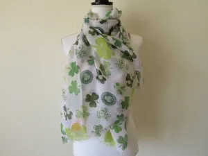 ST.Patrick's Day scarf/Personalized Embroidered scarf