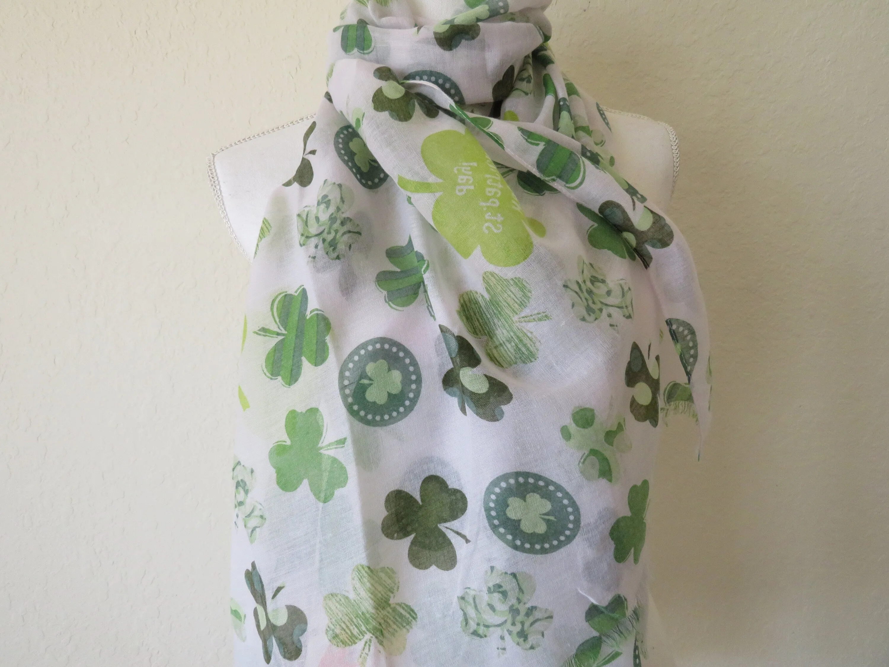 ST.Patrick's Day scarf/Personalized Embroidered scarf