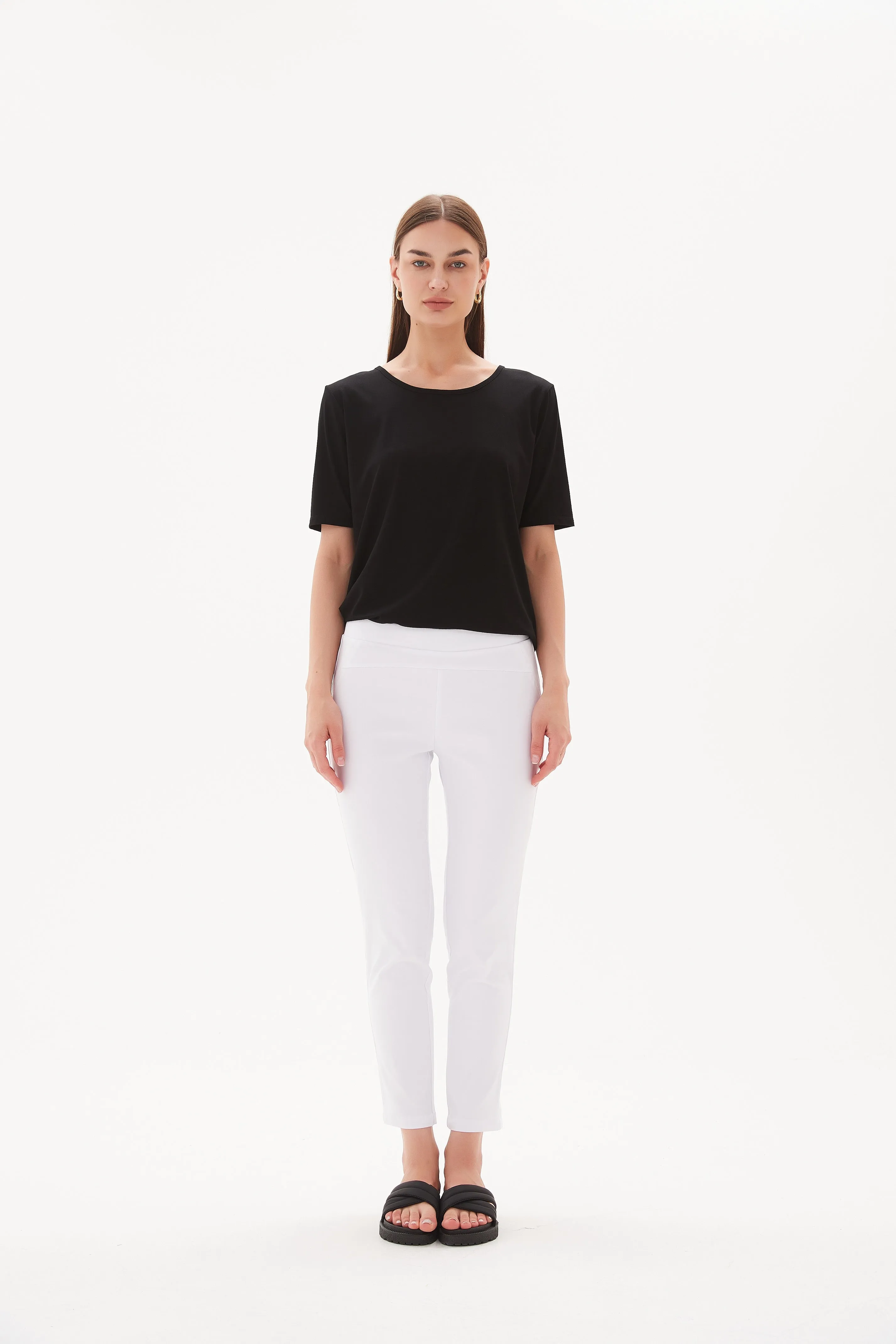 Straight Crop Pant High Ankle