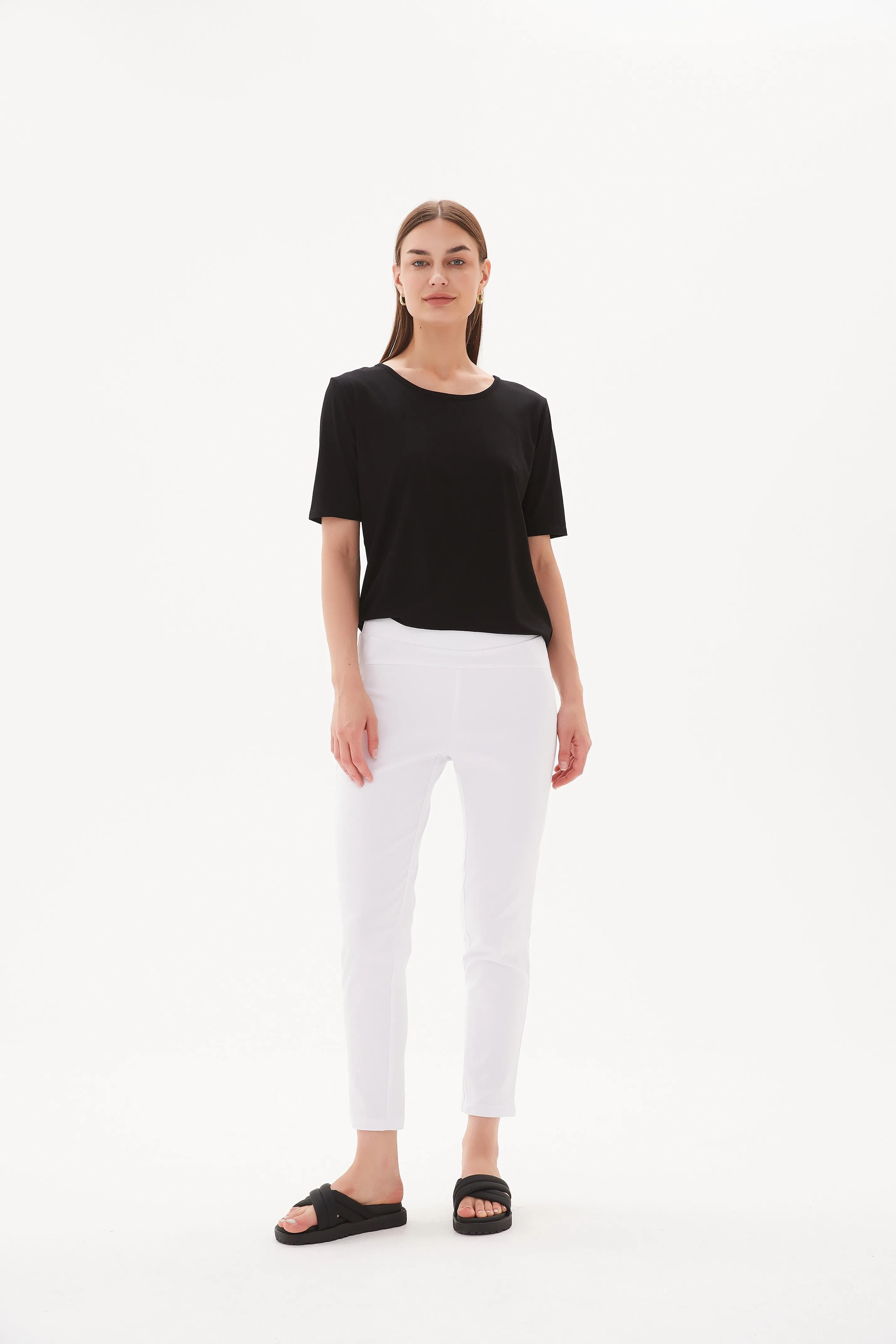 Straight Crop Pant High Ankle