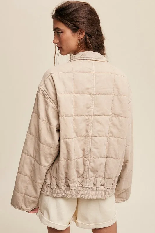 Sunday Golden Quilted Denim Jacket