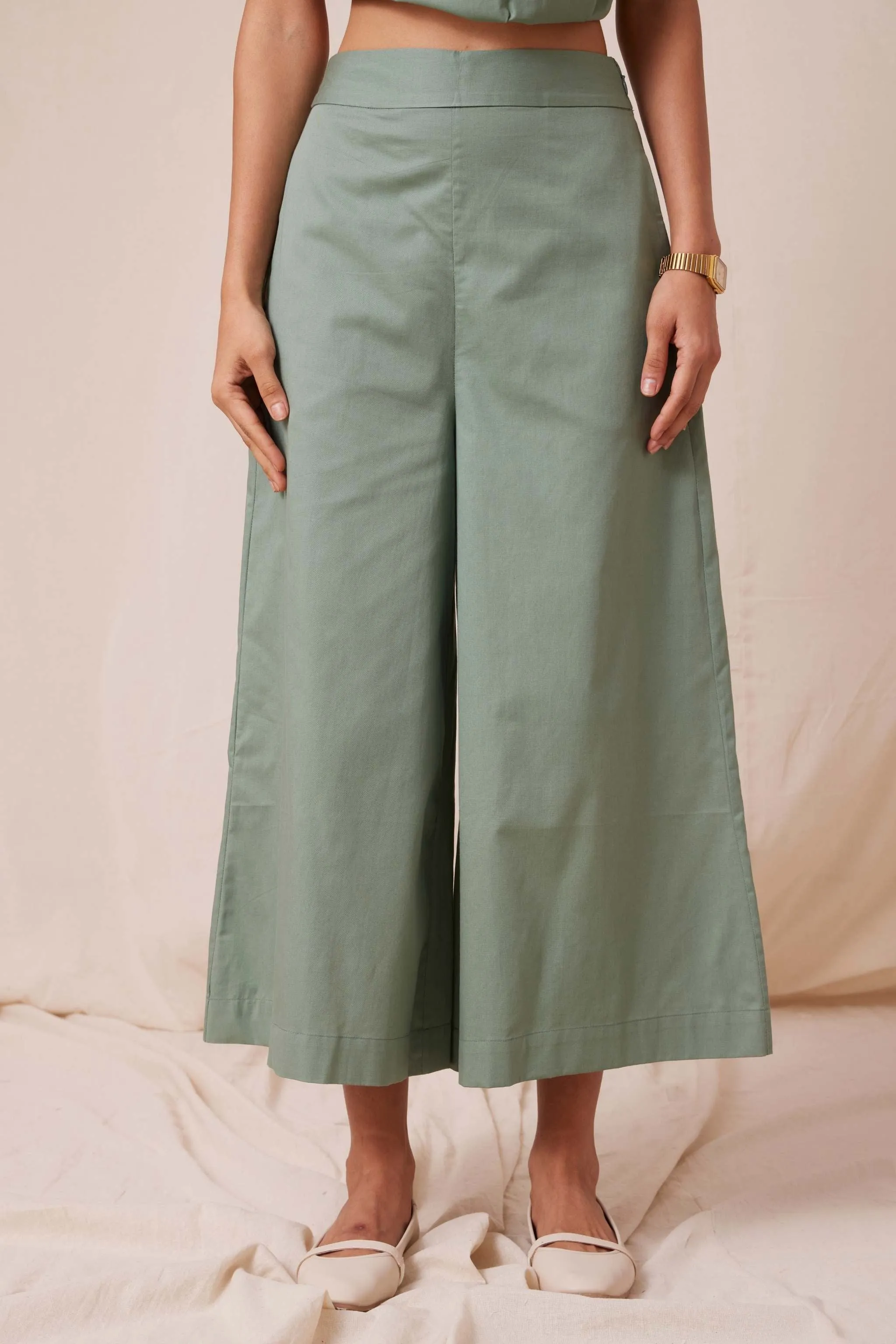 Svet Sage Green Cotton Pants