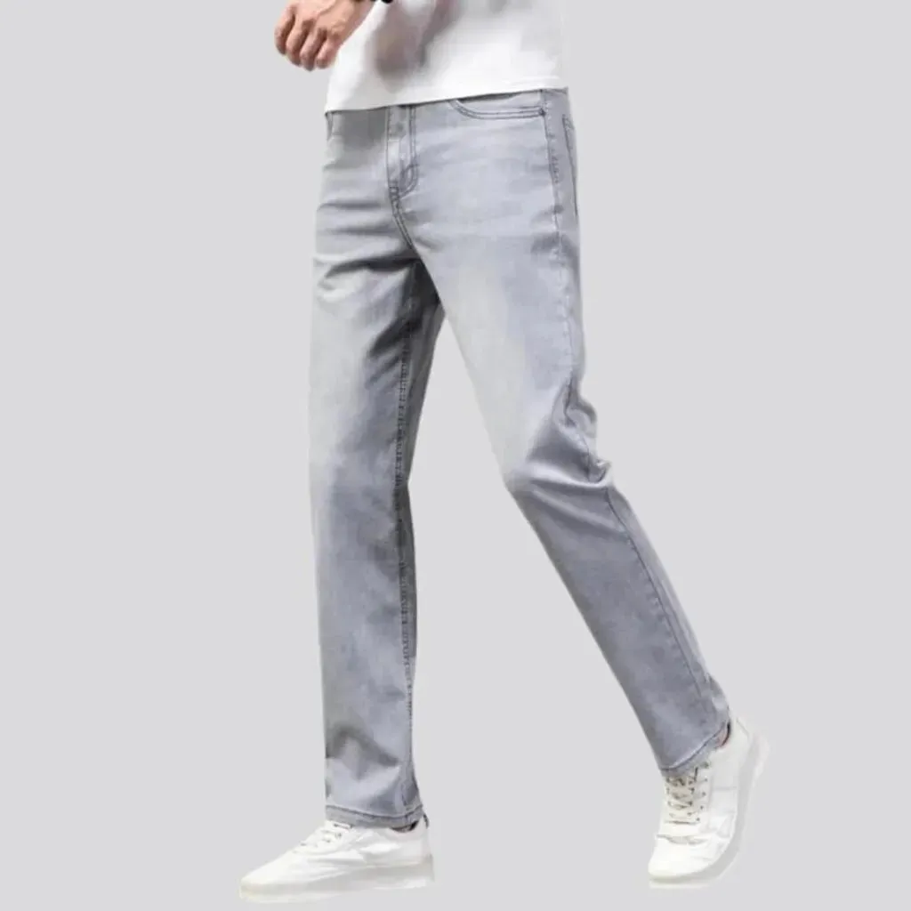 Tapered men's thin jeans