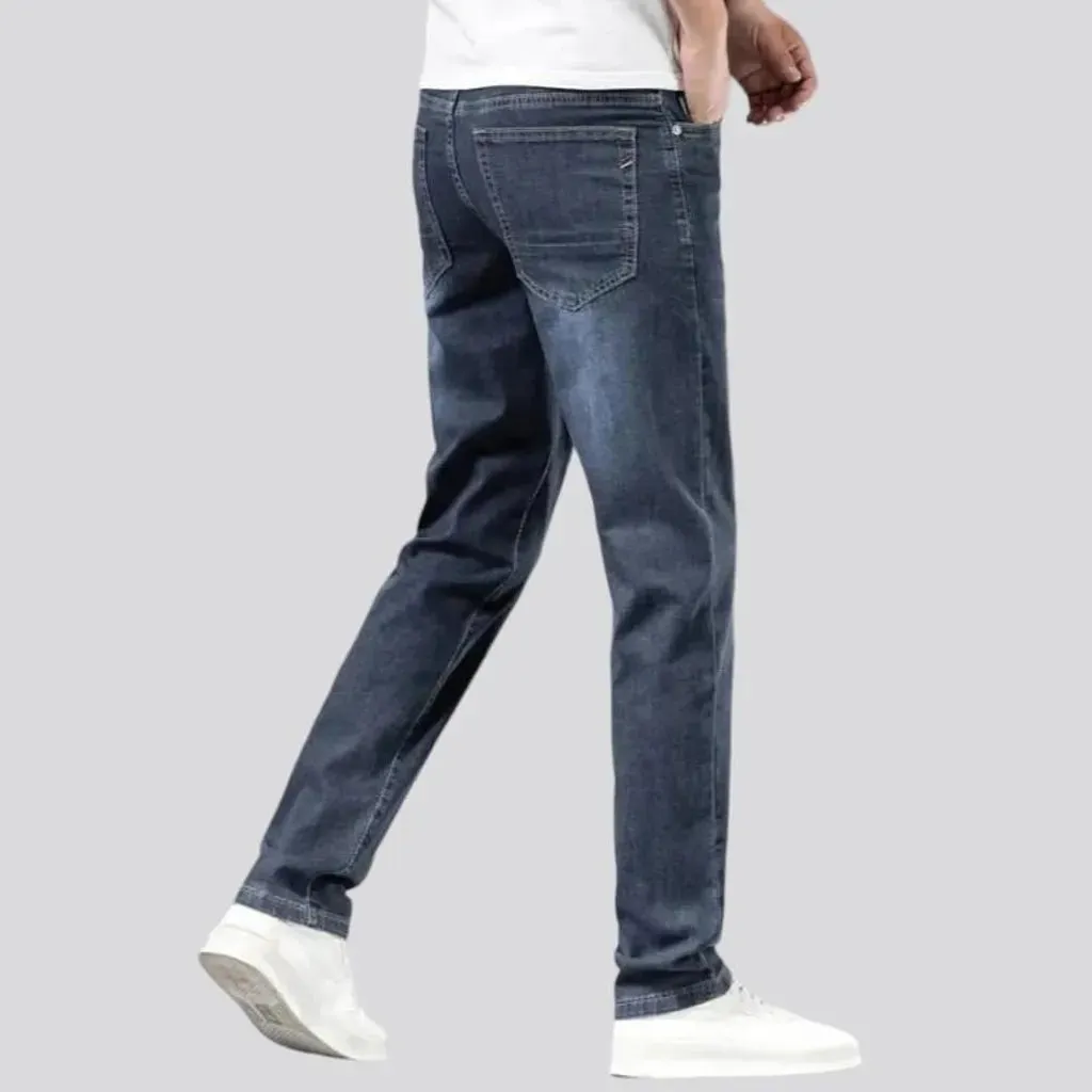 Tapered men's thin jeans