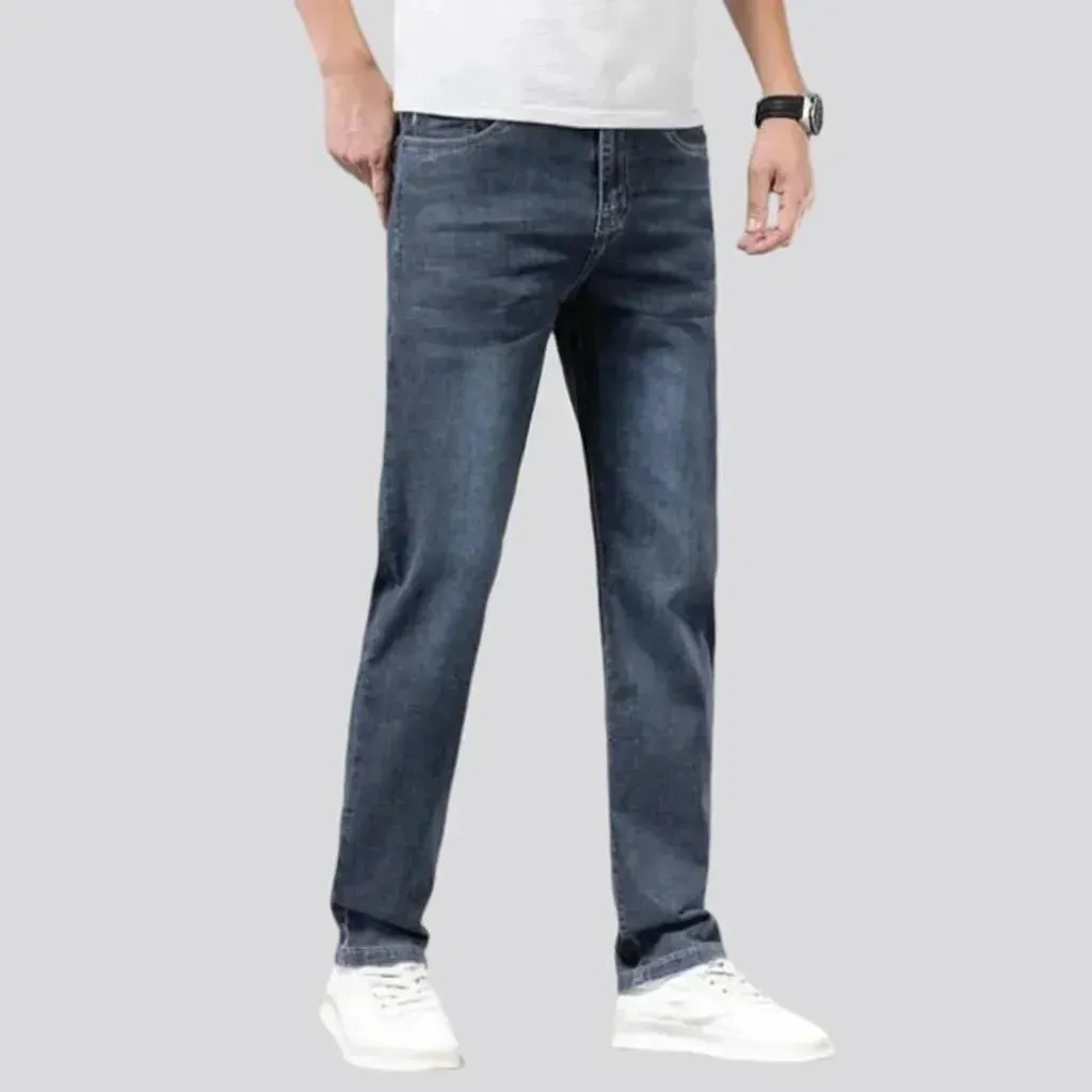 Tapered men's thin jeans