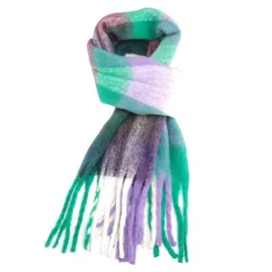 Tartan Scarf Teal & Purple