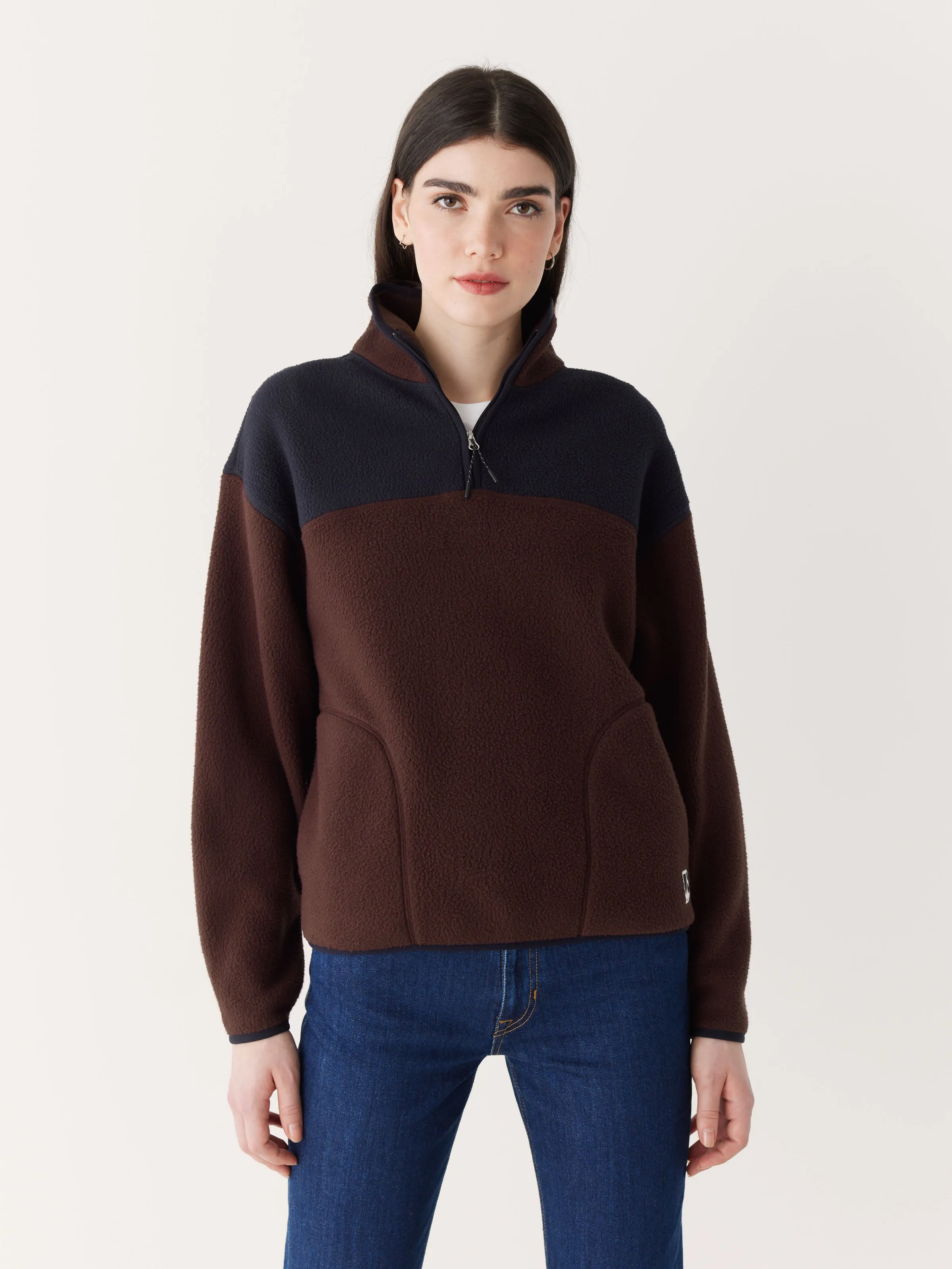 The Axis Polar Fleece Pullover in Burgundy