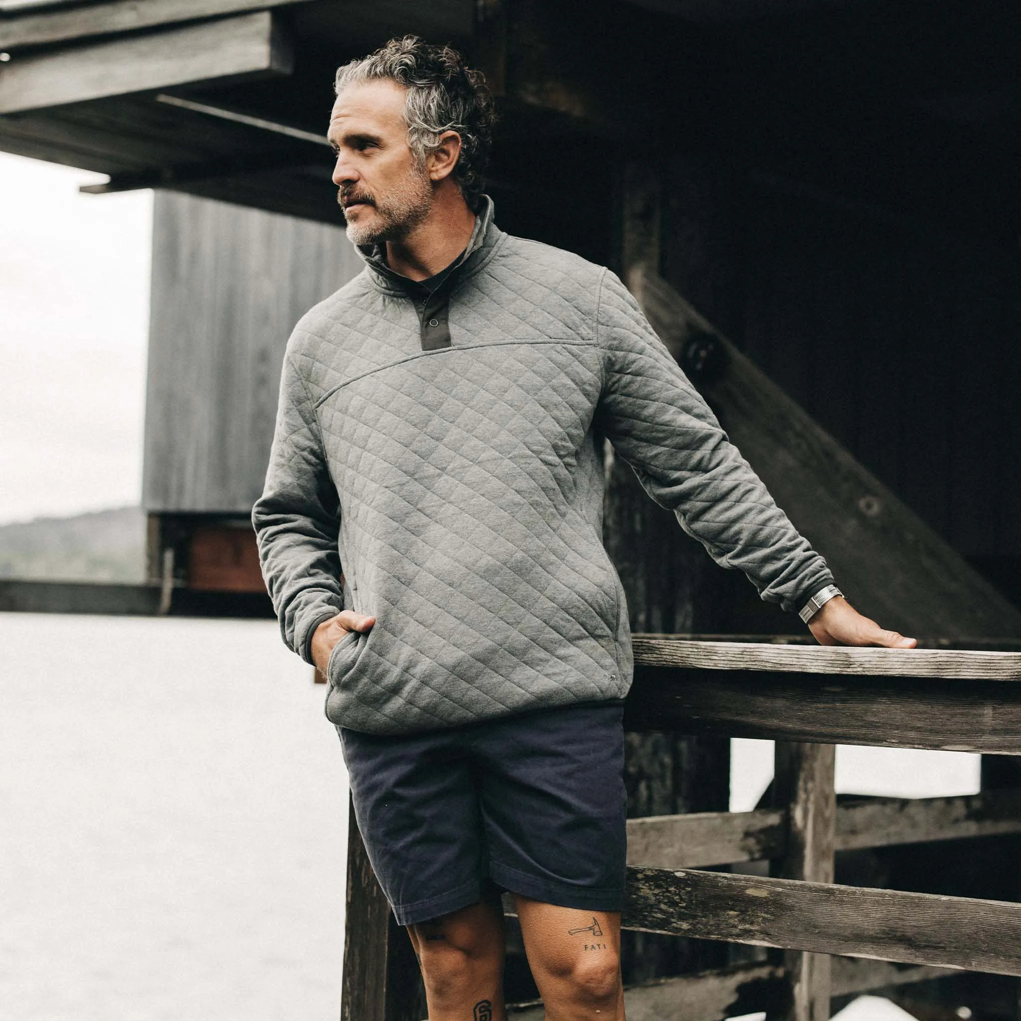 The Fall Line Pullover in Cypress Heather