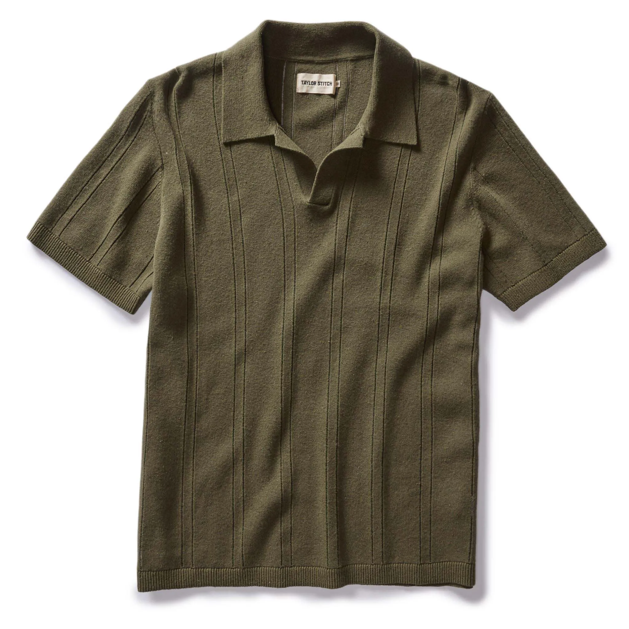 The Valencia Sweater Polo in Cilantro Rib