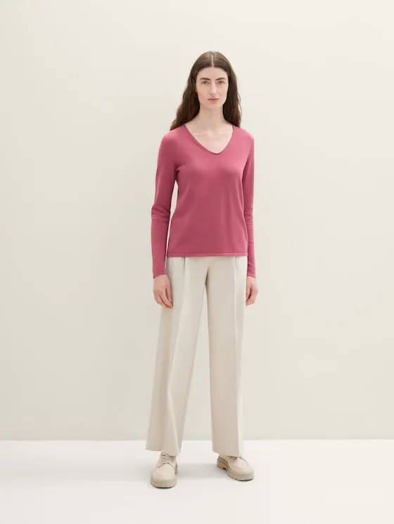 TOM TAILOR - Jumper With V-Neckline - 1012976