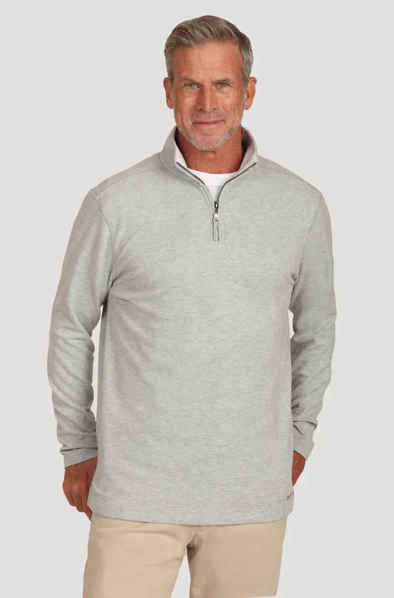 True Grit Men's Daybreak Zip Pullover in Grey