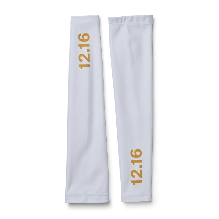 Twelve Sixteen Arm Warmers 149 White/gold