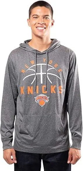 Ultra Game NBA Official Men’s Super Soft Lightweight Pullover Hoodie Sweatshirt - Unisex, New York Knicks, Heather Charcoal|New York Knicks