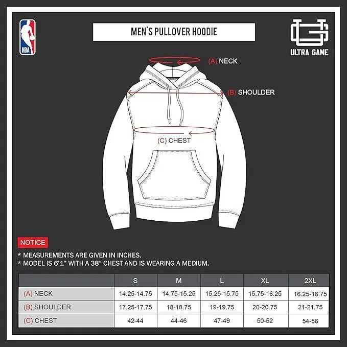 Ultra Game NBA Official Men’s Super Soft Midtown Hoodie Pullover Sweatshirt - Unisex, Portland Trail Blazers|Portland Trail Blazers