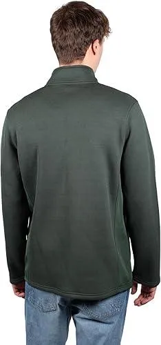 Ultra Game NBA Official Men’s Super Soft  Quarter Zip Pullover Sweatshirt with Zipper Pockets - Unisex, Milwaukee Bucks, Team Color|Milwaukee Bucks