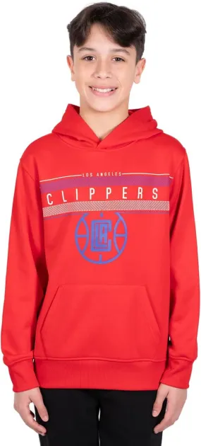 Ultra Game NBA Official Youth  Super Soft Showtime Pullover Hoodie Sweatshirt, Los Angeles Clippers, Team Color|Los Angeles Clippers