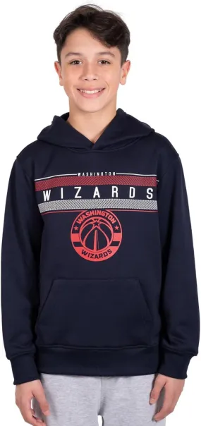 Ultra Game NBA Official Youth  Super Soft Showtime Pullover Hoodie Sweatshirt, Washington Wizards, Team Color|Washington Wizards