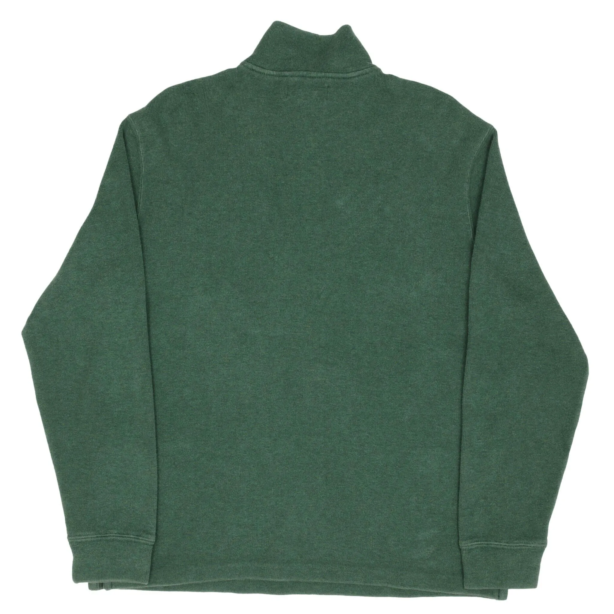 VINTAGE POLO RALPH LAUREN GREEN QUARTER 1/4 ZIP SWEATER 1990S SIZE LARGE