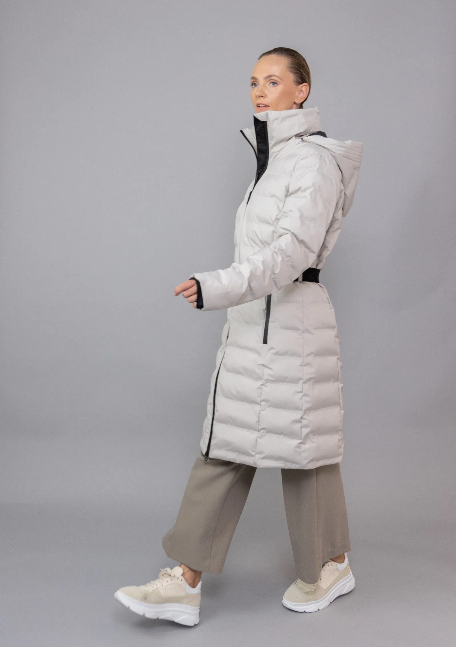 Waterproof Puffer Jacket  - Chalk