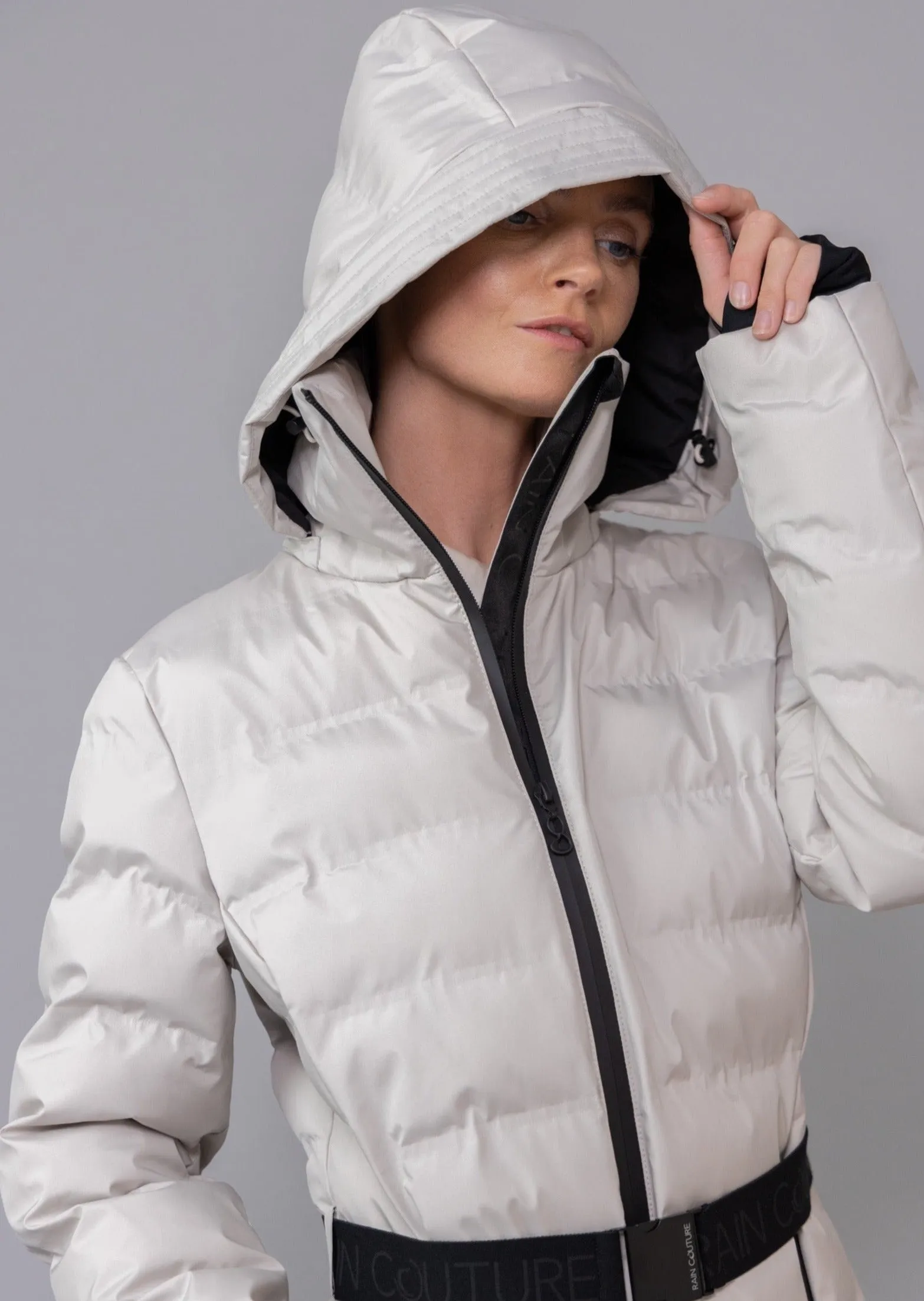 Waterproof Puffer Jacket  - Chalk