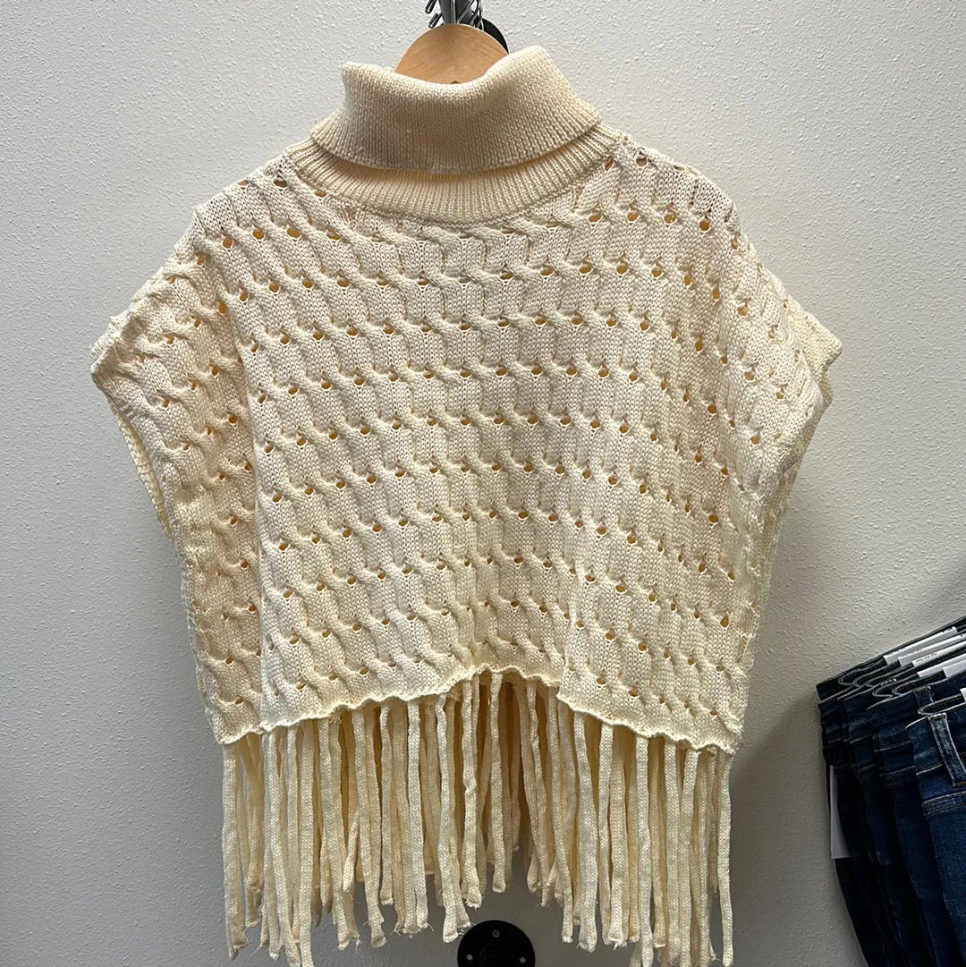 Weave Sweater w/ Fringe