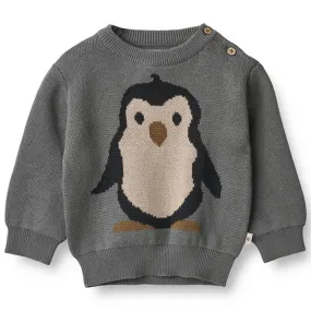 Wheat Autumn Sky Penguin Jacquard Pullover