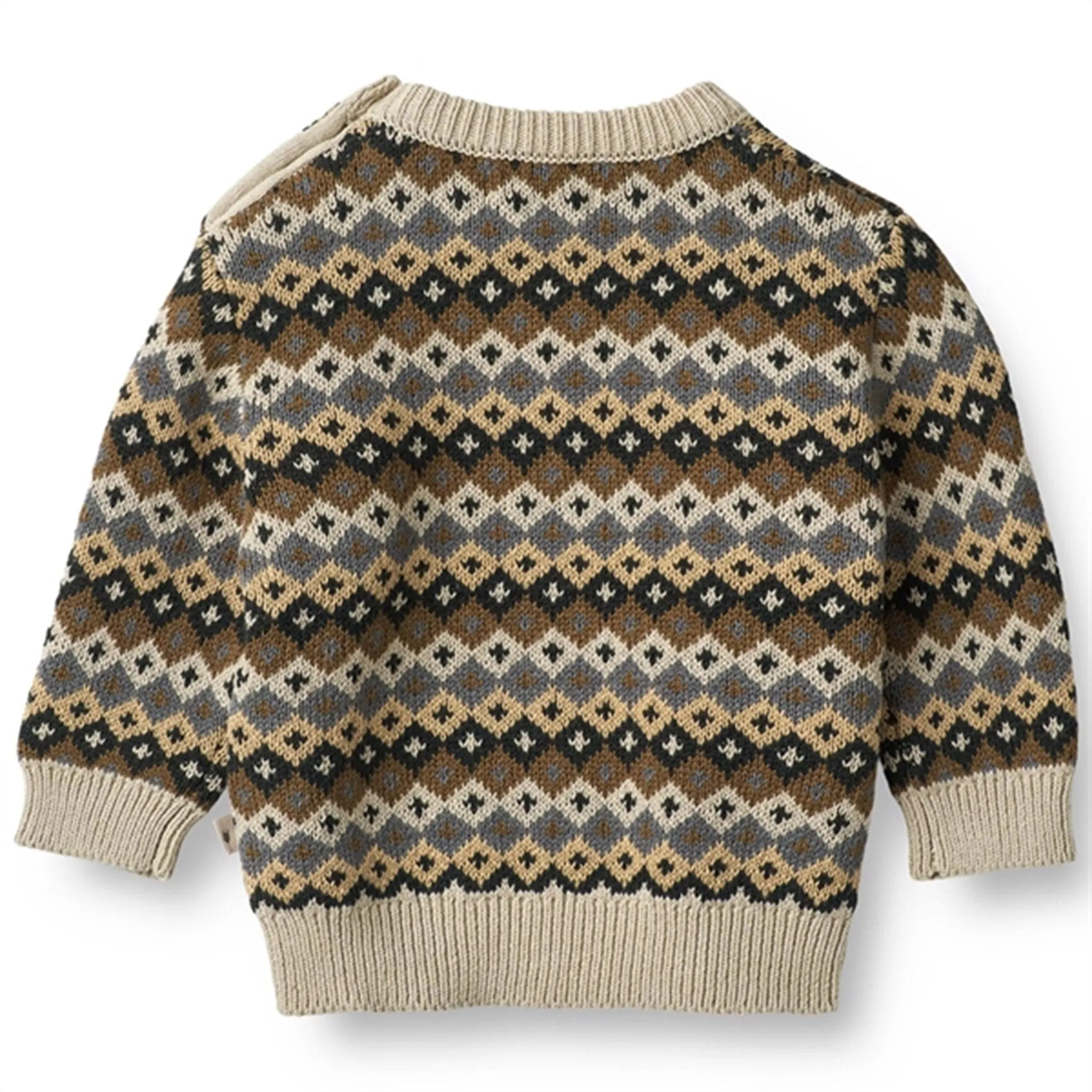 Wheat Multi Blue Elias Jacquard Pullover