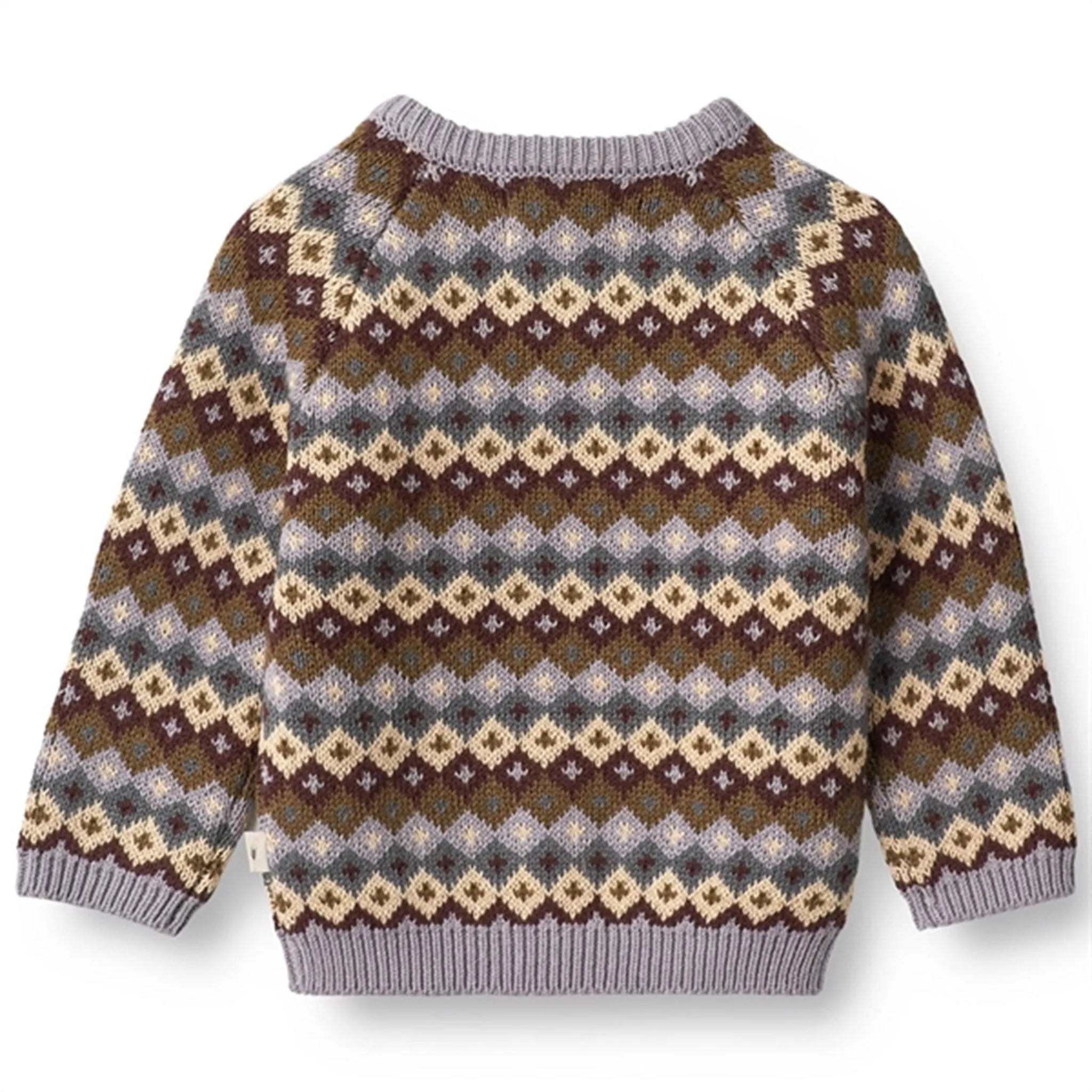 Wheat Multi Lavender Mimi Jacquard Knit Pullover