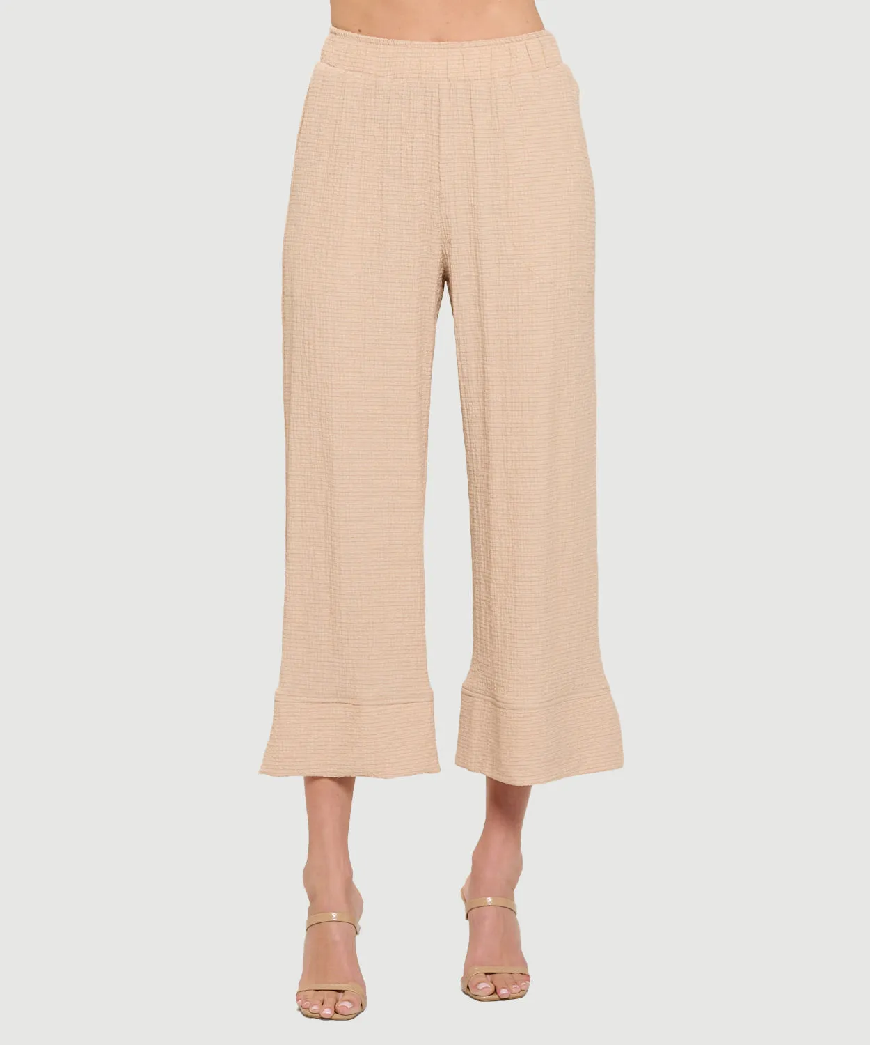 Wide Leg Crinkle Pant