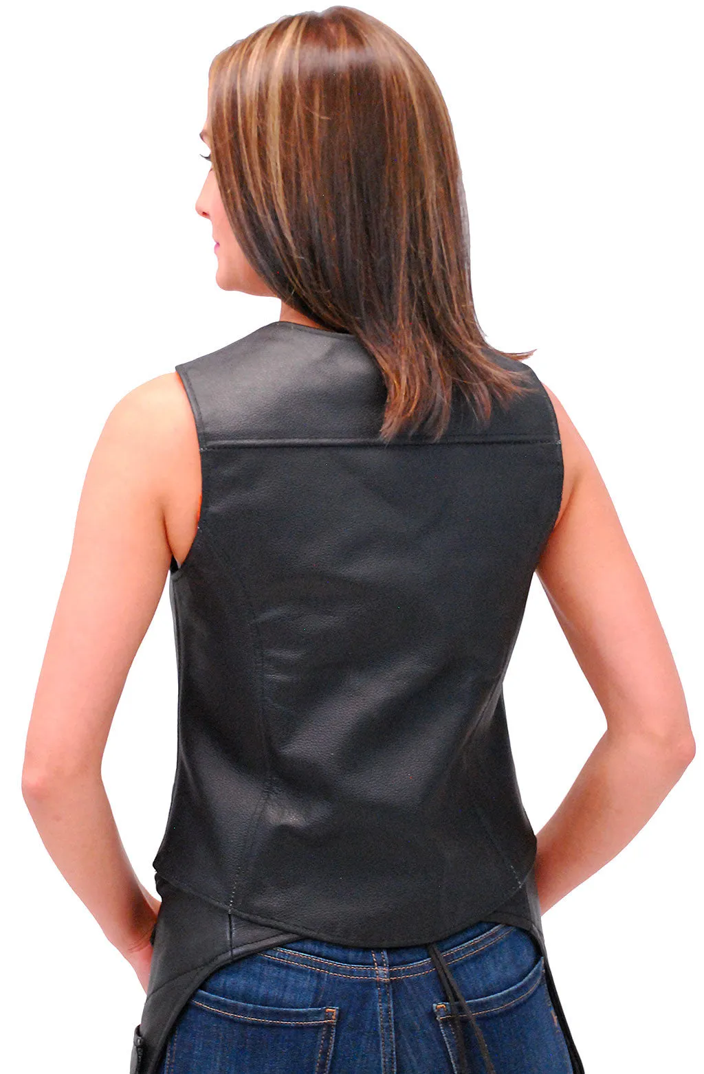 Women's Classic Leather Vest #VL104SP ()