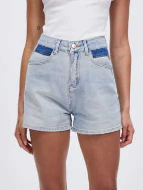 Women's High Waist Denim Shorts Raw Hem Jean Shorts Summer with Pockets by Kaja Clothing - Gill Pants