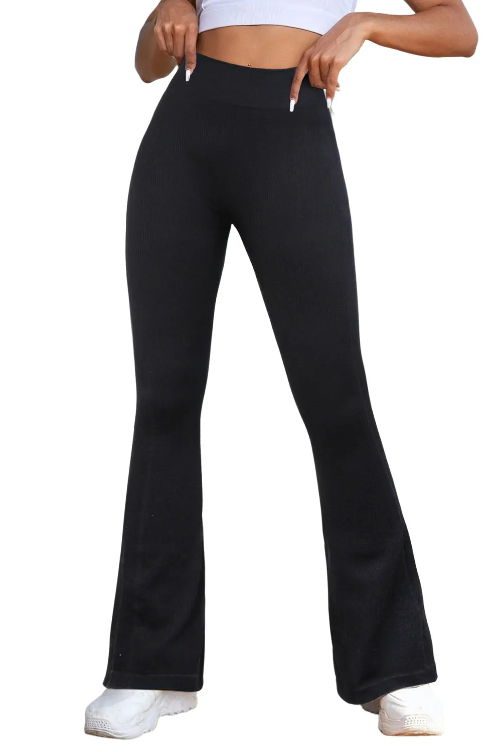 Women's High Waist Tummy Control Flared Sports Pants