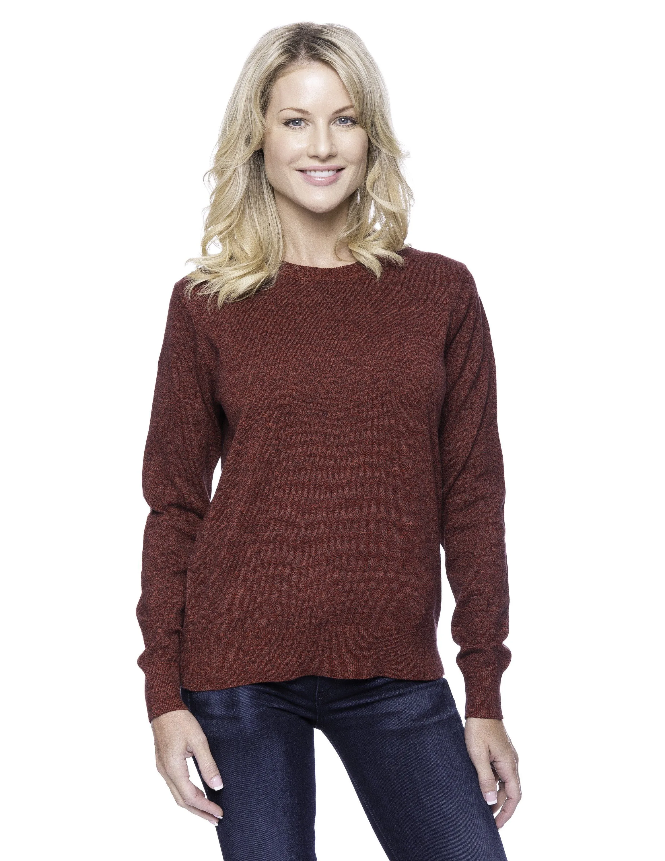 Women's Premium 100% Cotton Crew Neck Sweater